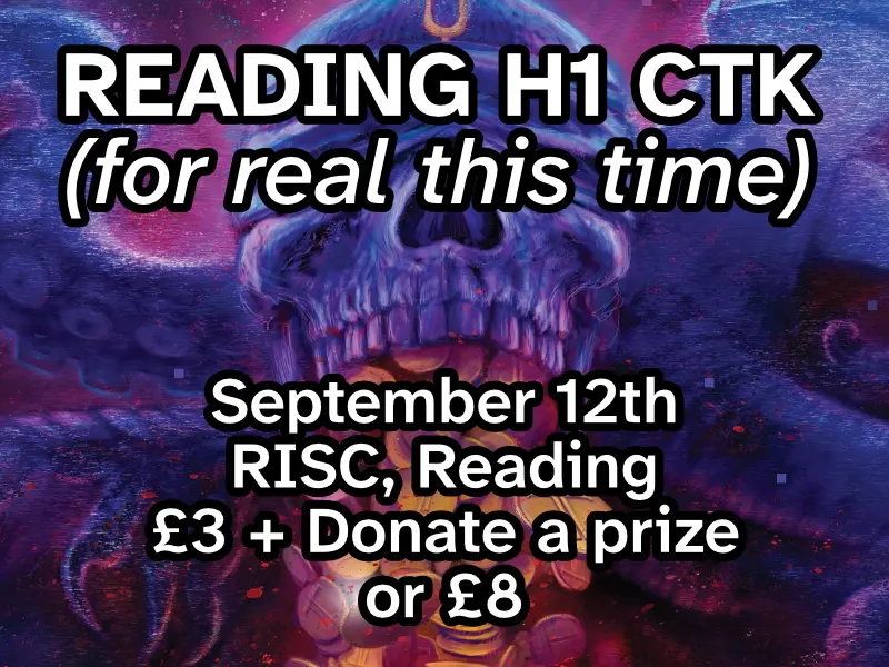 September 9th, £3 and a prize donation per ticket, or £8